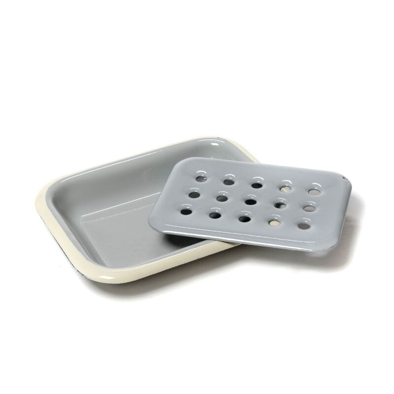 Emalje Sæbeskål Hvid - Billede 5