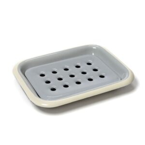 Emalje Sæbeskål Grå